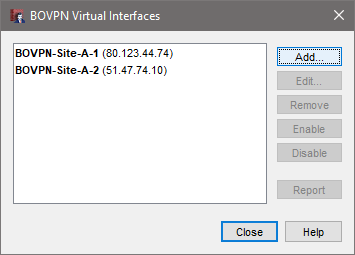 BOVPN Interfaces - Site A