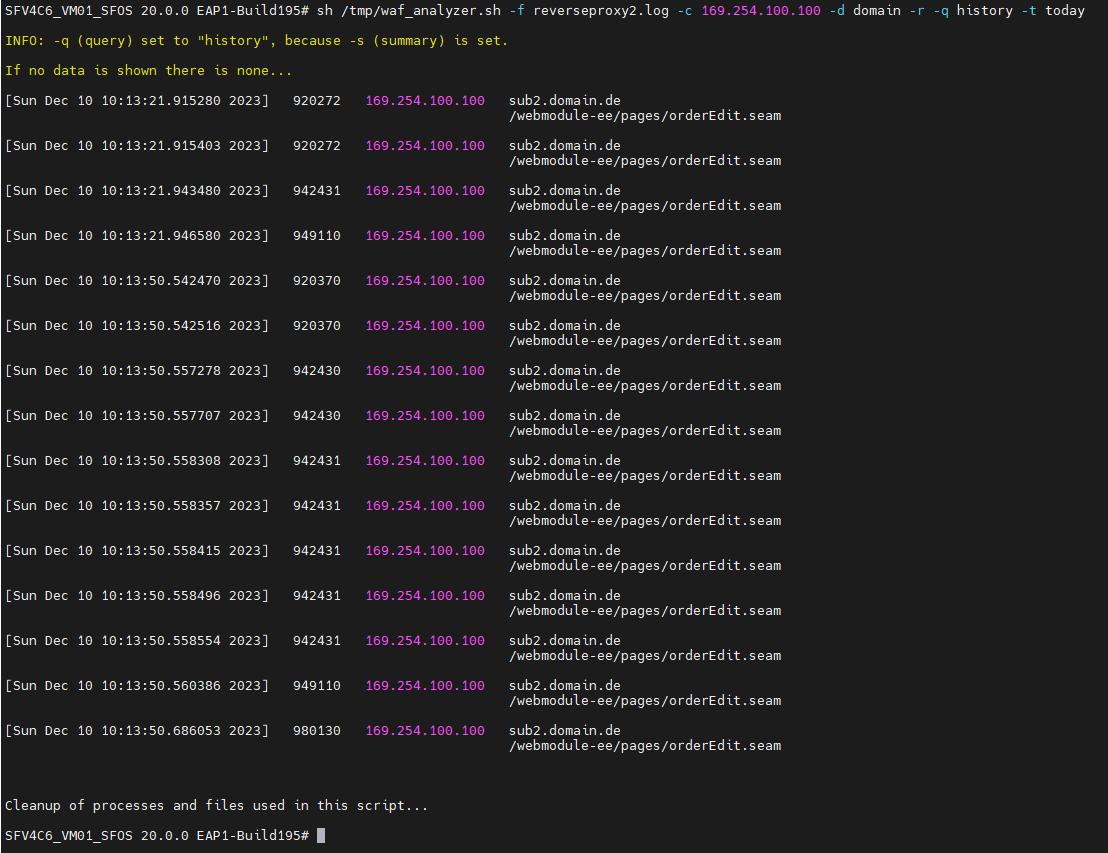 Sophos Firewall reverseproxy.log analysis script